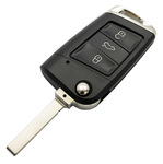 Image for 3 Button MQB Remote Case with HU162T Blade (Chrome Edge)